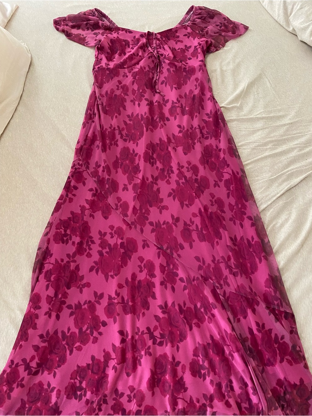 torrid Magenta Floral Off-Shoulder Maxi Dress